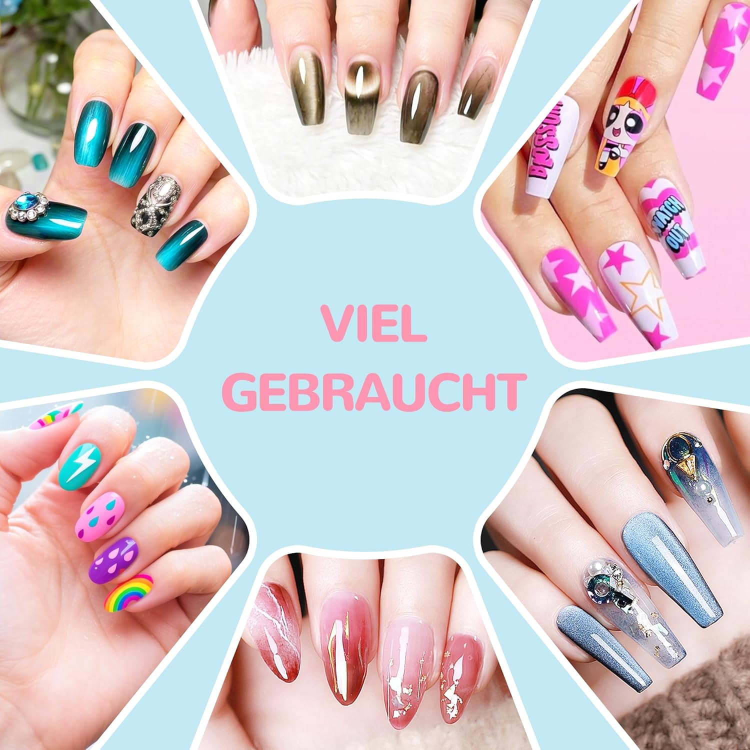 Kit de 6 pinceaux nail art professionnels : l'outil idéal pour les passionnés de manucure créative – Image 10