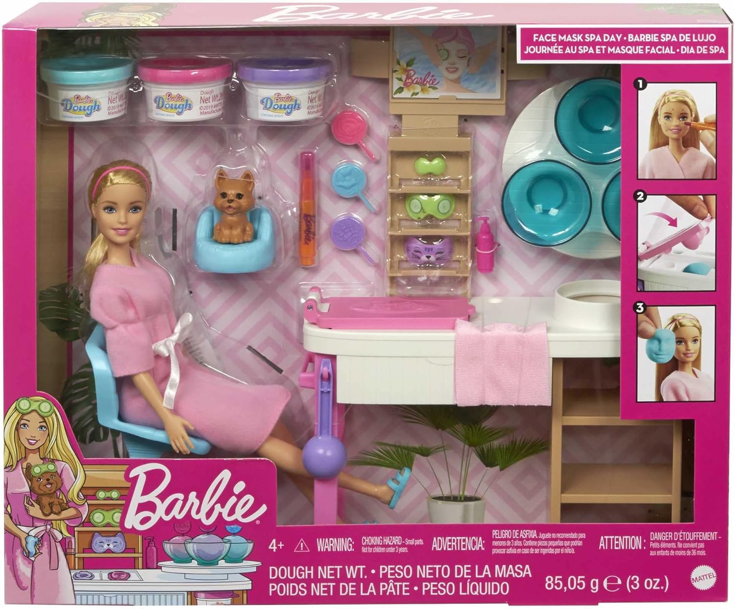 Barbie bien-être : coffret journée au spa pour enfants avec poupée blonde, salon de beauté et accessoires amusants – Image 6
