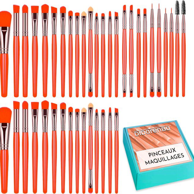 Pinceaux de maquillage : set de 40 pièces en poils de qualité pour un maquillage professionnel et élégant
