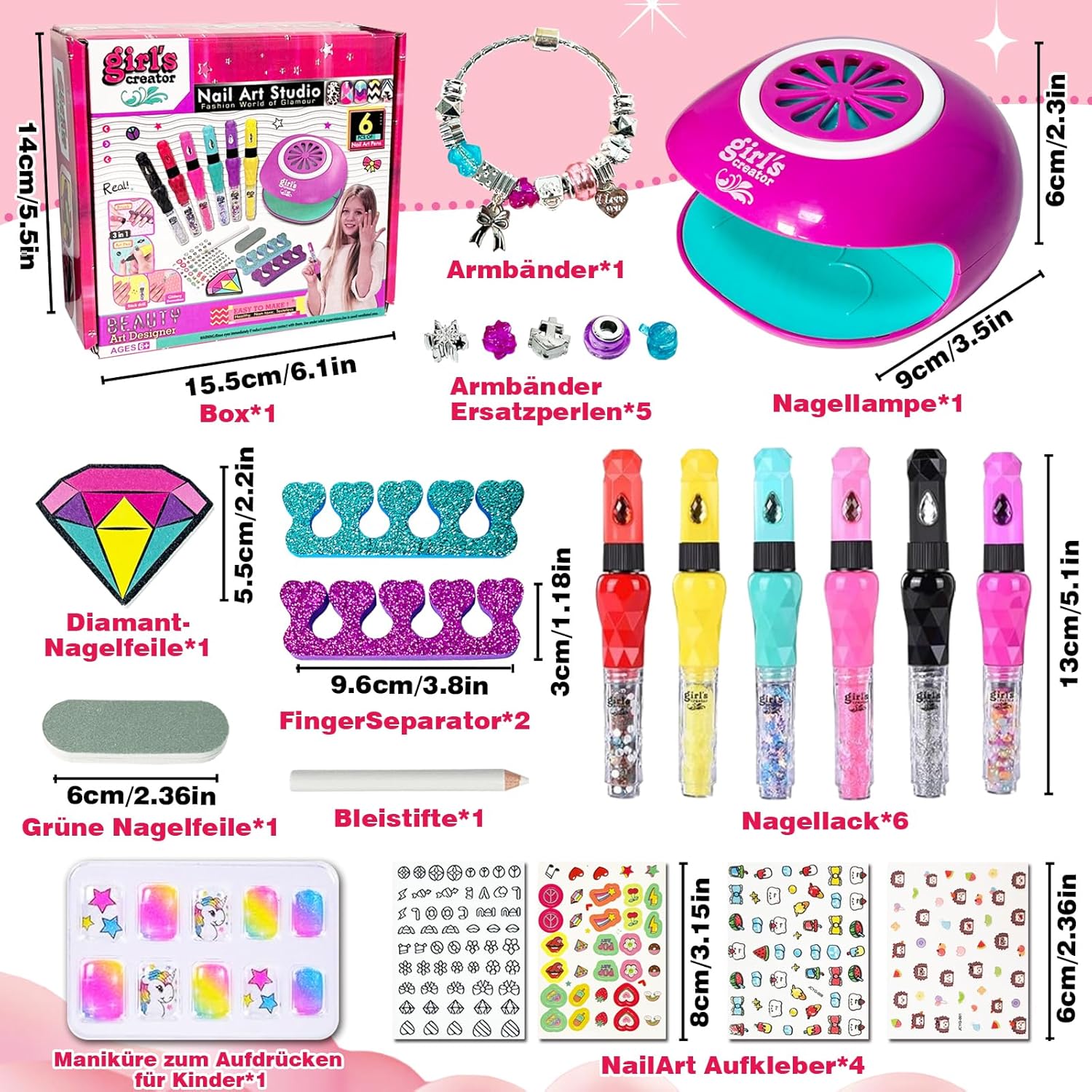 Kit manucure pour enfant : vernis colorés et jouets créatifs pour un cadeau d'anniversaire inoubliable – Image 2