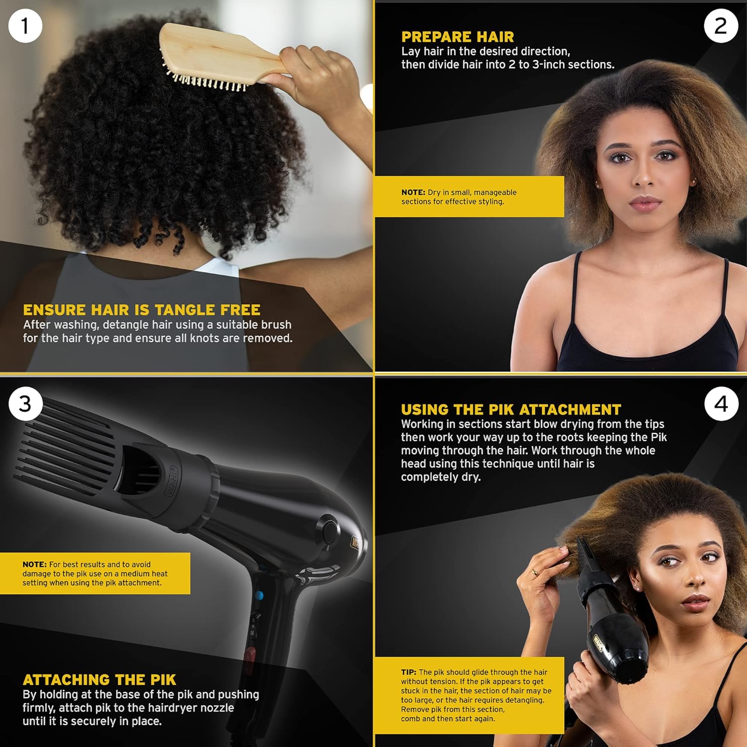 Sèche-cheveux pour femme : le Wahl PowerPik 5000 pour un séchage rapide et anti-frisottis des cheveux afro-caribéens – Image 6