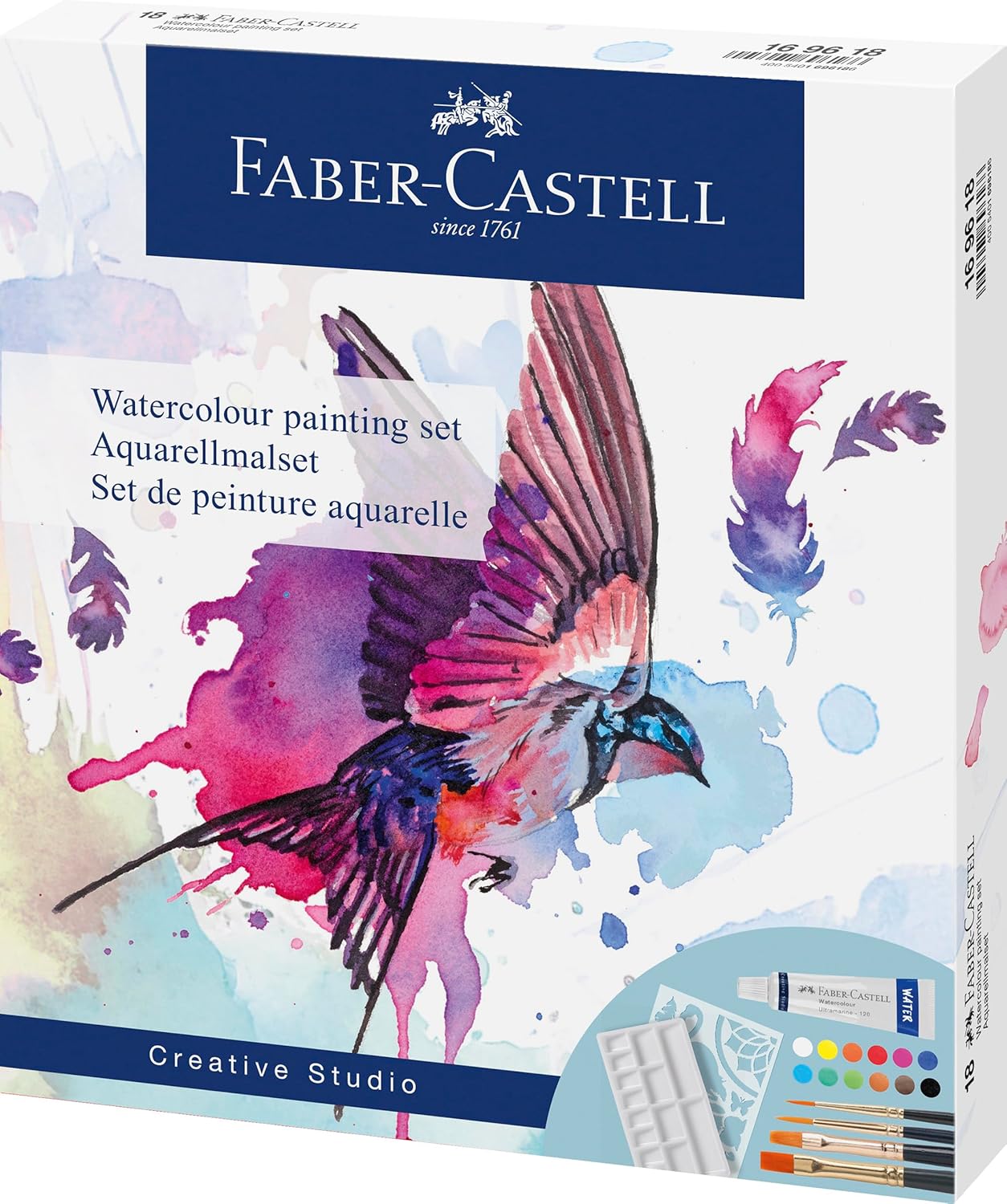 Set de peinture aquarelle 18 pièces : l'outillage parfait pour les artistes en herbe
