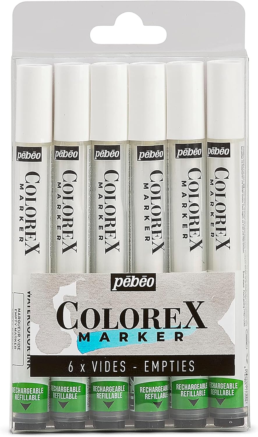 Marqueurs vides rechargeables : le set parfait pour artistes polyvalents, offrant 56 couleurs éclatantes et une pointe-pinceau pour tous vos supports