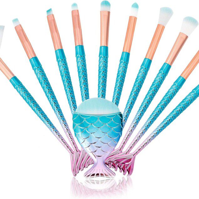 Set de pinceaux de maquillage 3D en forme de sirène : l'outil idéal pour les passionnées de beauté et de maquillage professionnel