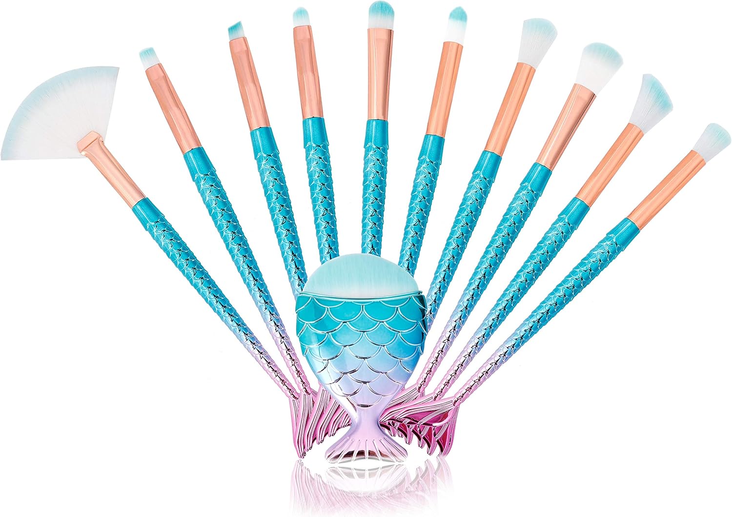 Set de pinceaux de maquillage 3D en forme de sirène : l'outil idéal pour les passionnées de beauté et de maquillage professionnel