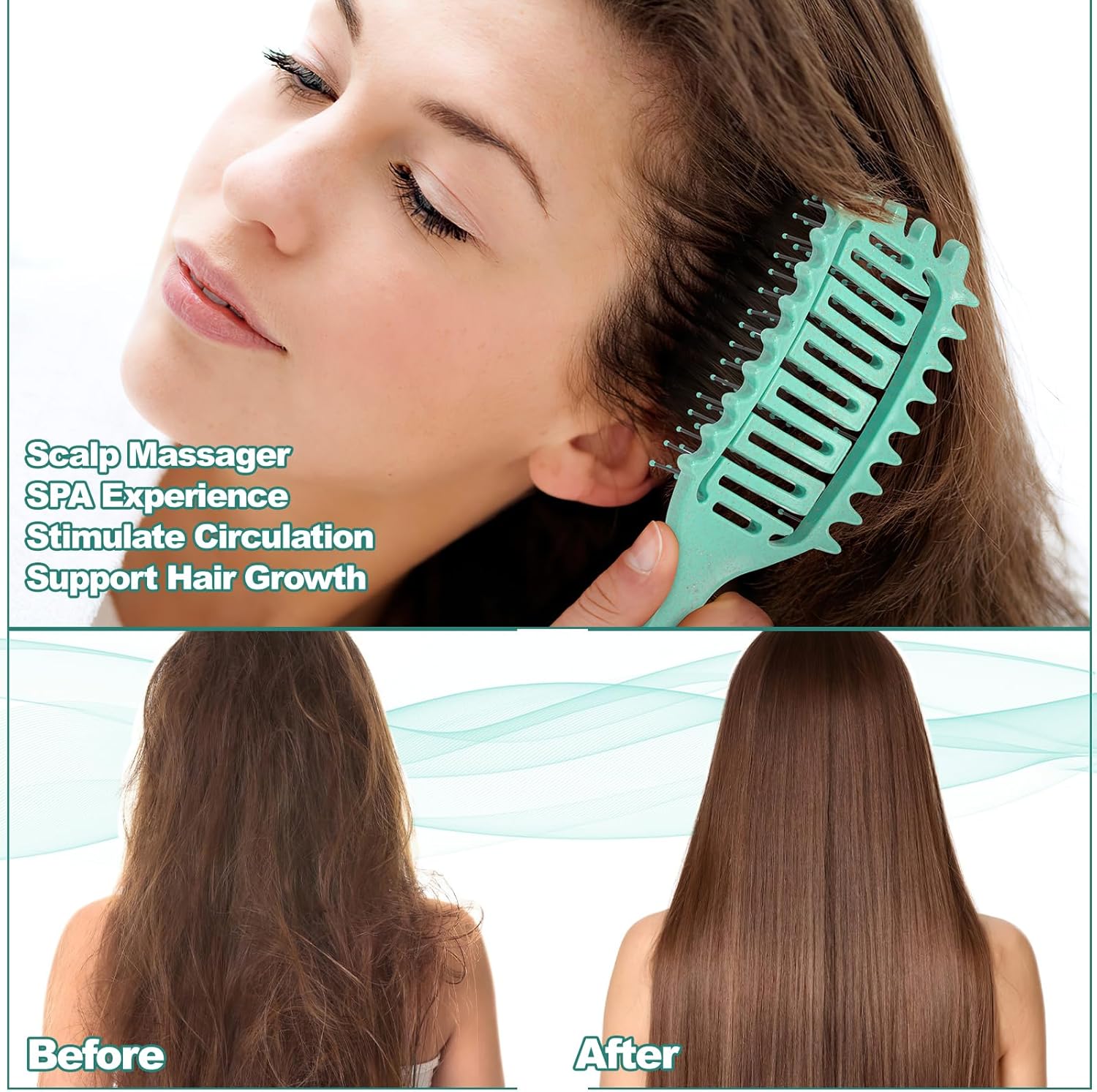 Brosse demêlante pour cheveux bouclés : l'outil idéal pour un coiffage facile et sans frisottis – Image 5