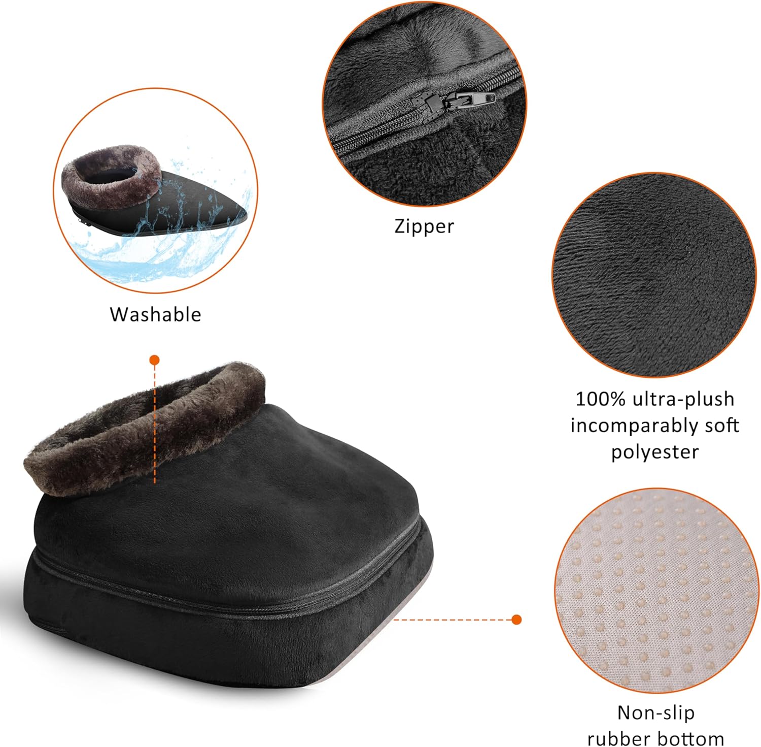 Massage pieds shiatsu chauffant : coussin relaxant pour papa et maman à la maison – Image 4
