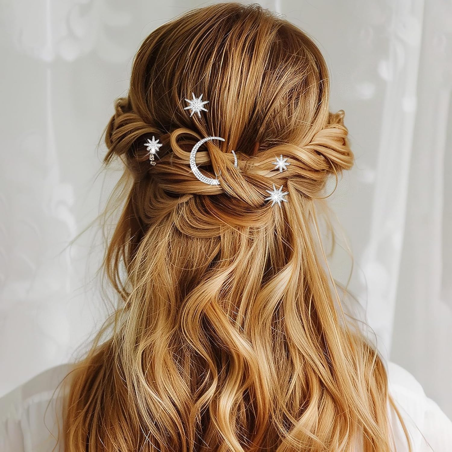 Barrettes à cheveux en métal avec strass : accessoires élégants pour mariées et soirées spéciales – Image 6