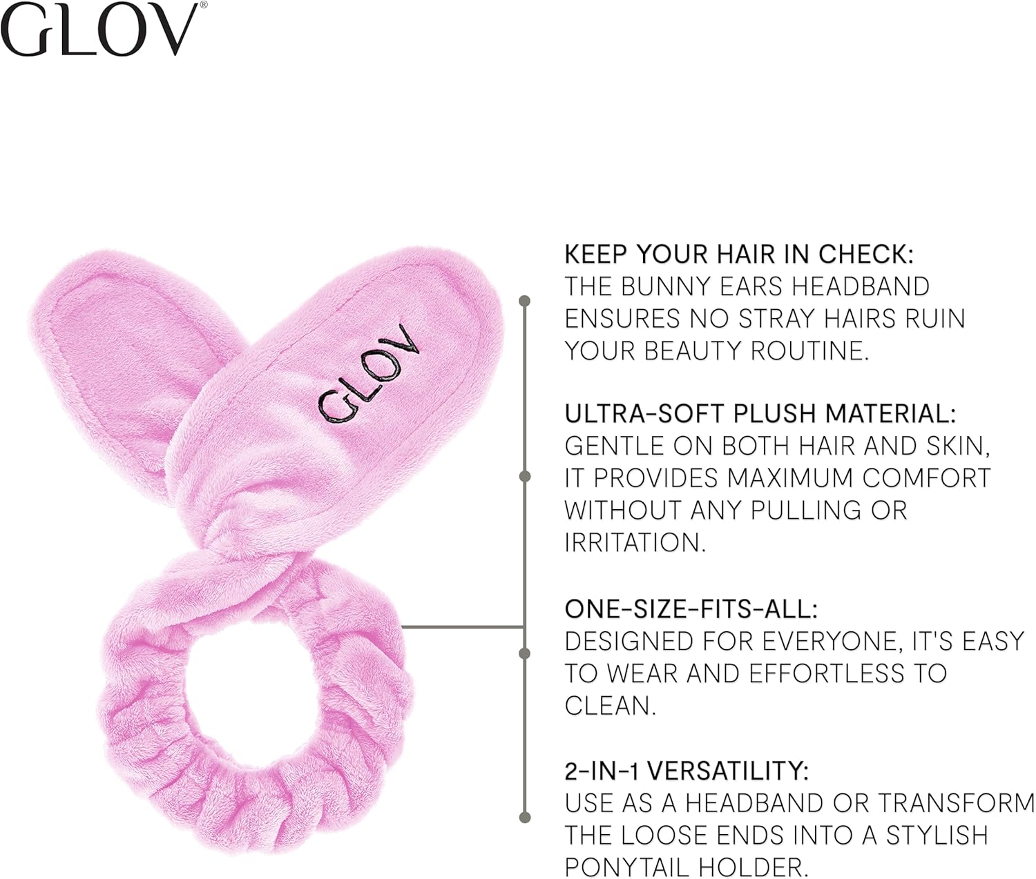 Bandeau élastique rose avec motif de lapin : l'accessoire chic pour démaquillage et soins du visage Découvrez le bandeau élastique rose avec motif de lapin, l'accessoire idéal pour toutes les amatrices de beauté qui souhaitent maintenir leurs cheveux en place tout en ajoutant une touche de style à leur rituel de démaquillage et de soins du visage. Profitez d'un moment de douceur et d'élégance au quotidien ! – Image 2