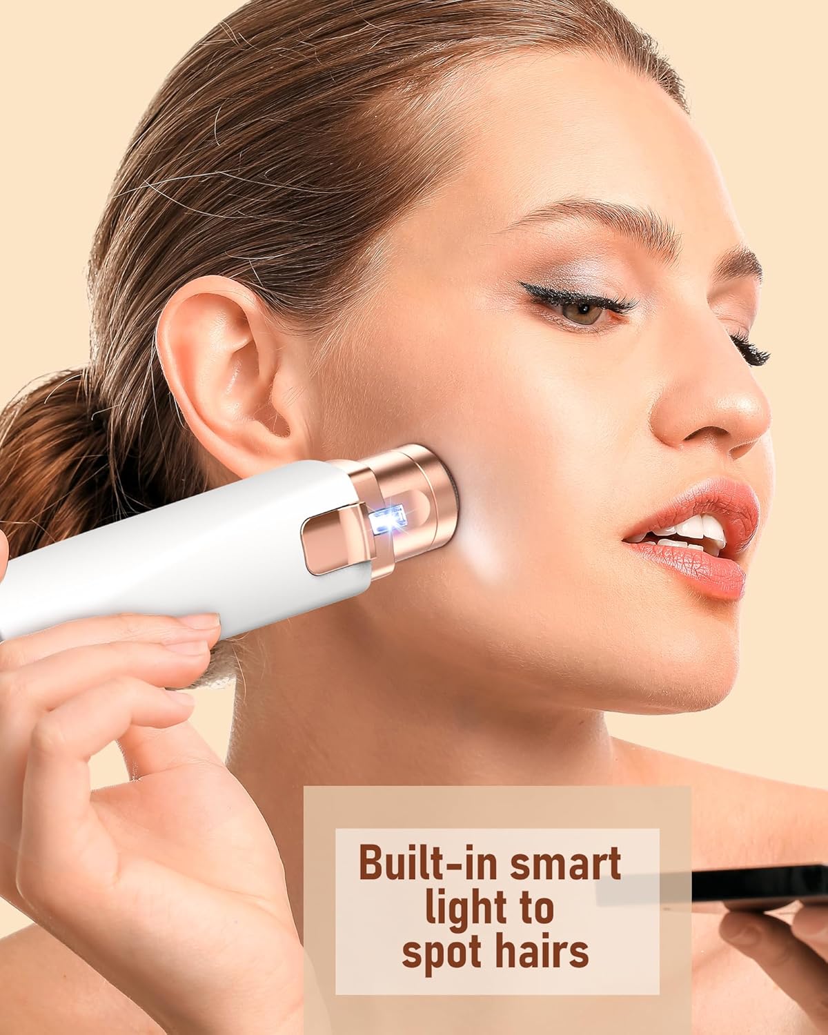Rasoir visage électrique pour femmes : épilation précise et douce des sourcils – Image 4
