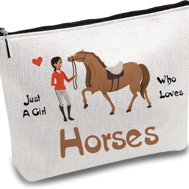 Trousse de maquillage toile pour les passionnés de chevaux : élégance et praticité en voyage
