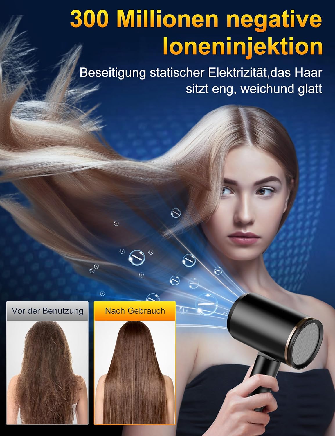 Sèche-cheveux ionique pliable 2400W : l'allié parfait pour la famille, les voyages et les salons de coiffure – Image 4