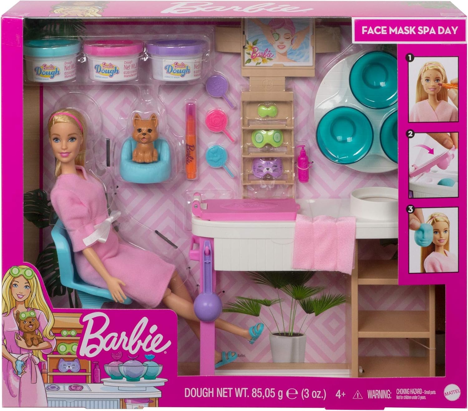Barbie bien-être : coffret journée au spa pour enfants avec poupée blonde, salon de beauté et accessoires amusants – Image 8