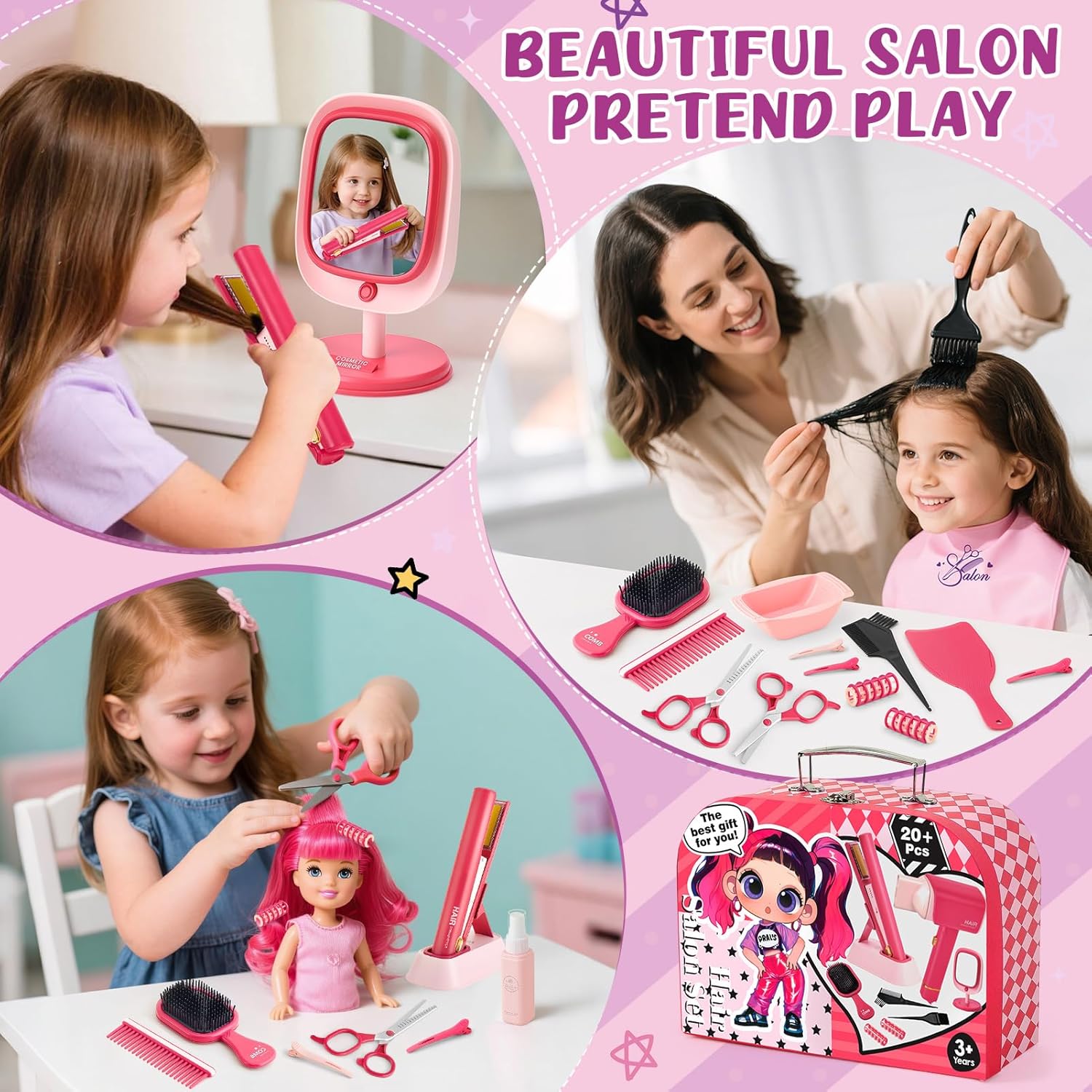 Coiffure et maquillage pour enfant : le kit complet de beauté pour filles de 3 à 8 ans – Image 7