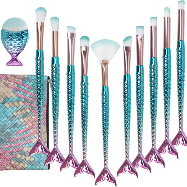 Ensemble de pinceaux de maquillage pour les passionnées de beauté : 11 pièces douces et polyvalentes pour un teint parfait et des yeux éclatants