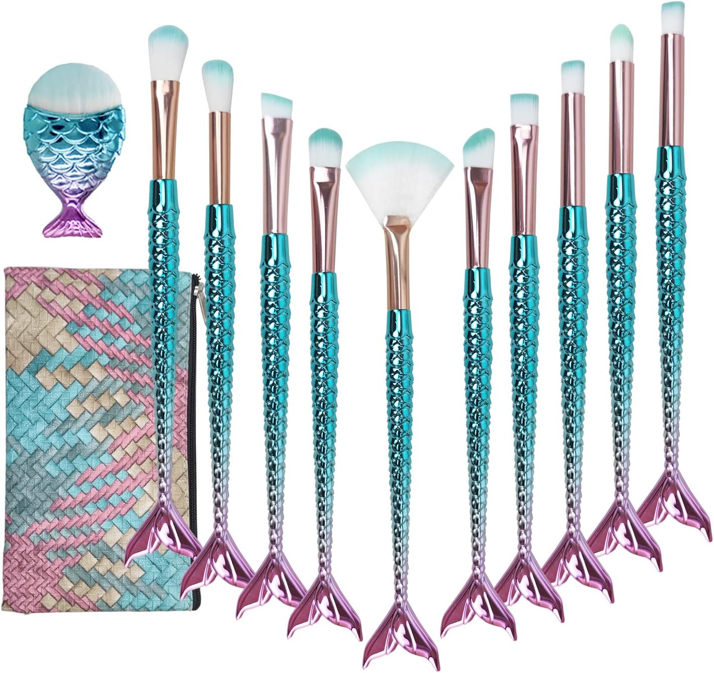 Ensemble de pinceaux de maquillage pour les passionnées de beauté : 11 pièces douces et polyvalentes pour un teint parfait et des yeux éclatants