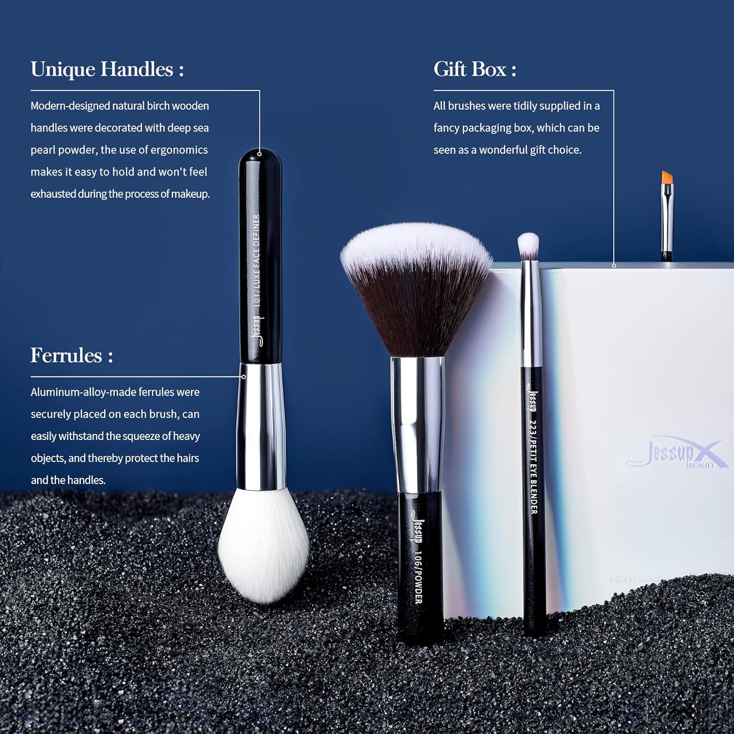 Pinceaux de maquillage professionnels : le set idéal pour sublimer votre teint 25 pièces pour un maquillage parfait, adapté aux passionnées de beauté – Image 4