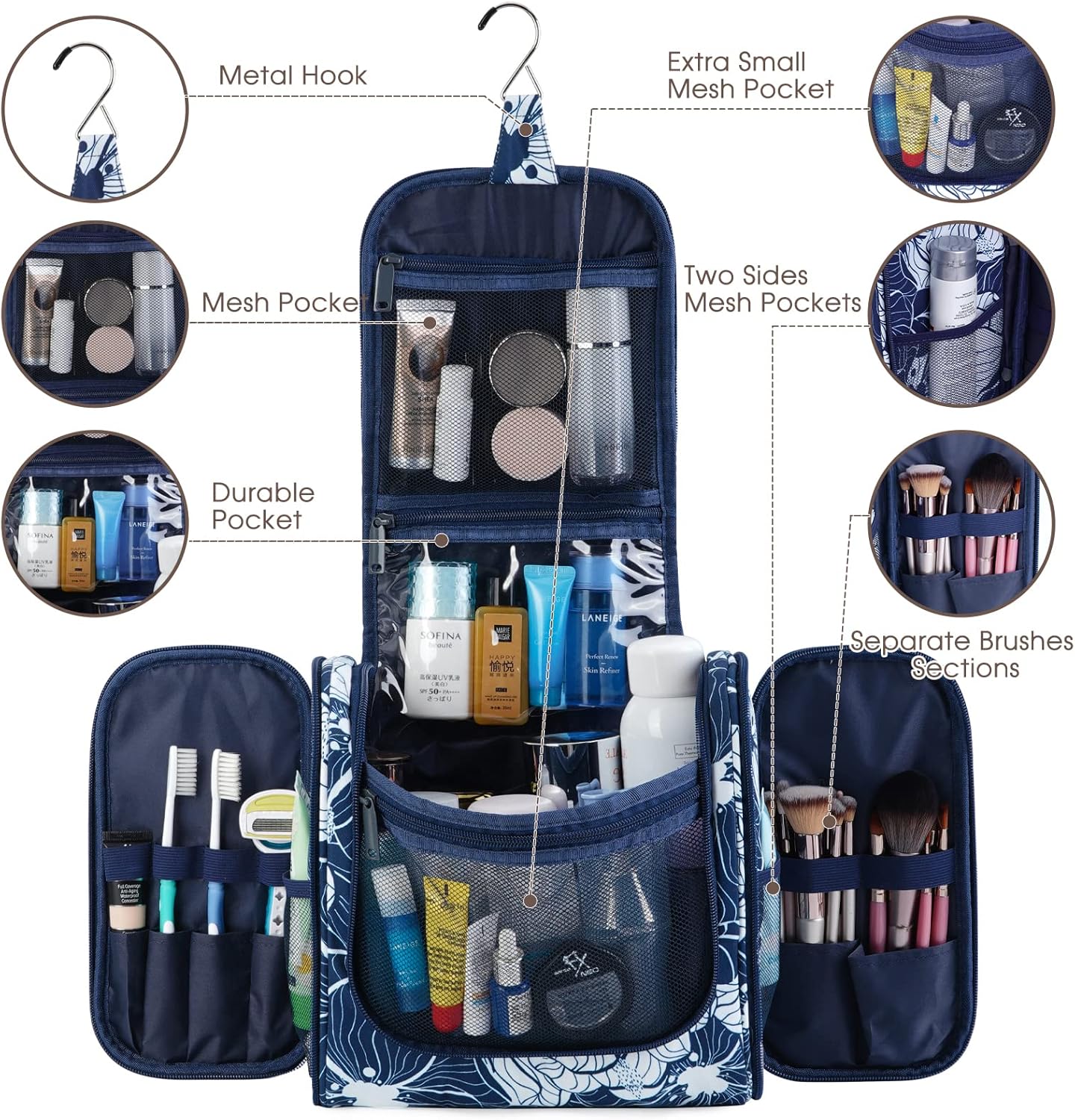 Trousse de toilette à suspendre : élégance et praticité pour les femmes en voyage – Image 3