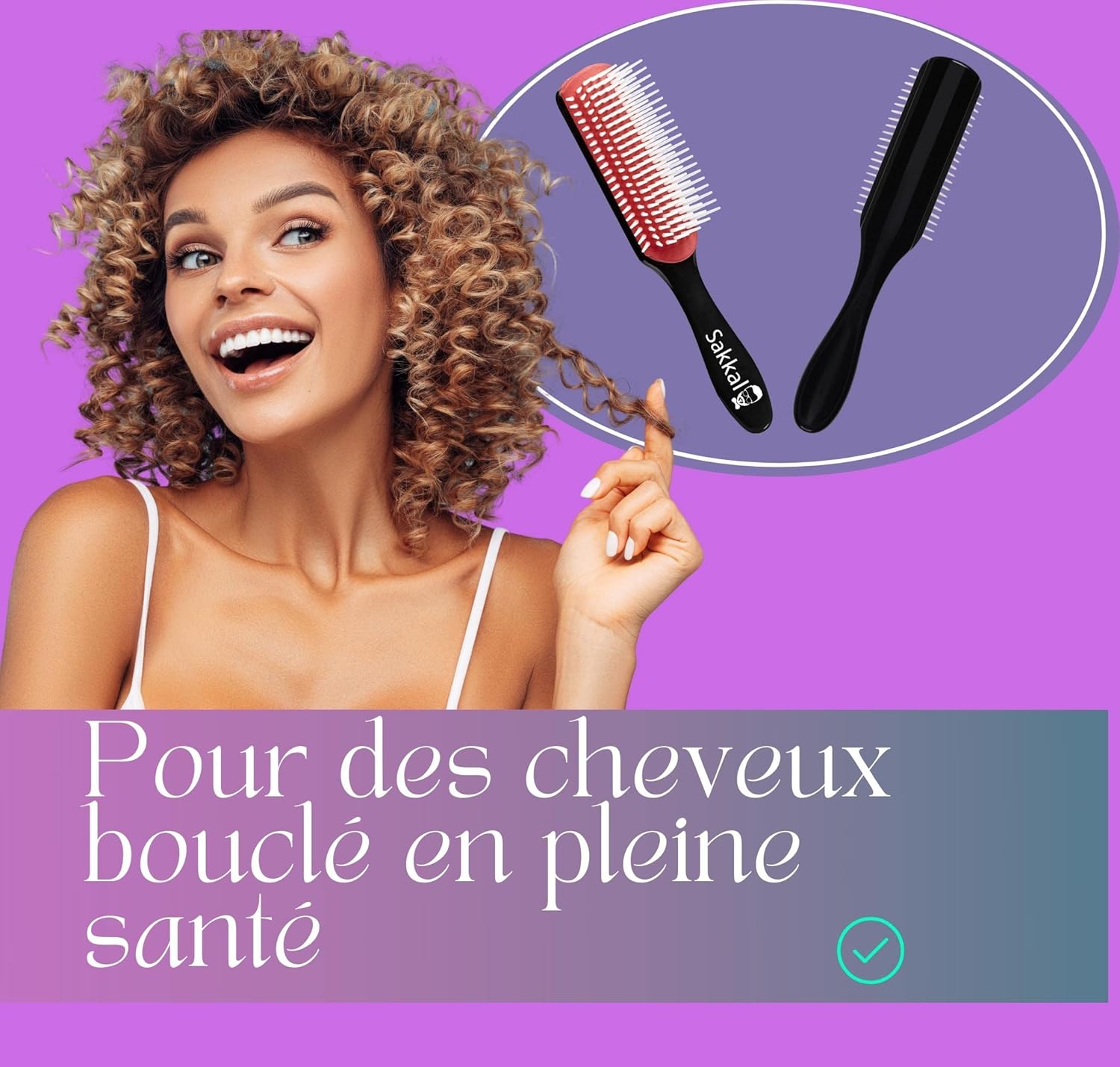 Brosse à cheveux pour boucles : démêlez, séchez et sublimez tous types de cheveux – Image 3