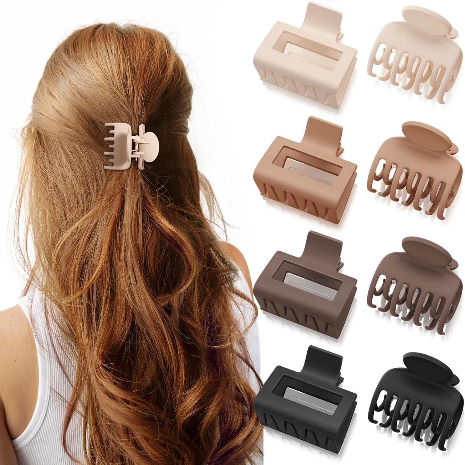 Petites pinces à cheveux rectangulaires pour cheveux fins : élégance et maintien optimal pour la femme moderne