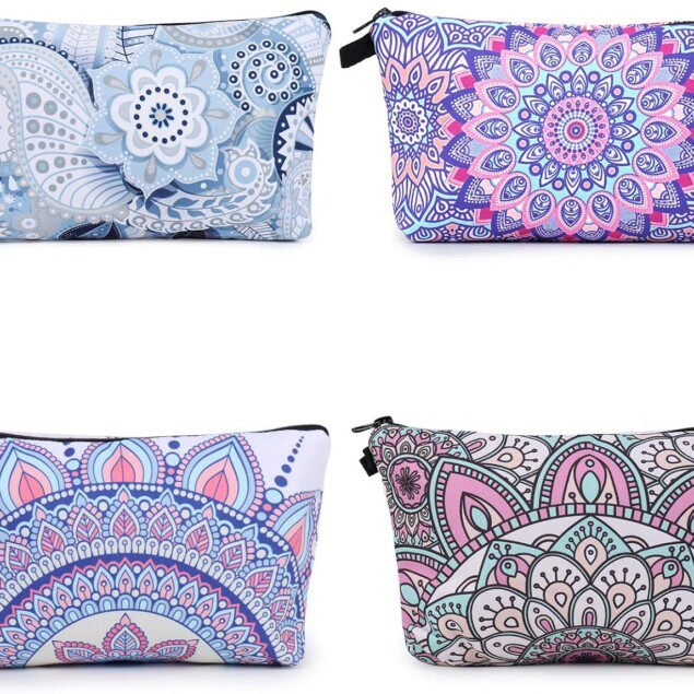 Multi-fonctionnelle pochette de toile : trousse à maquillage élégante pour femme en voyage