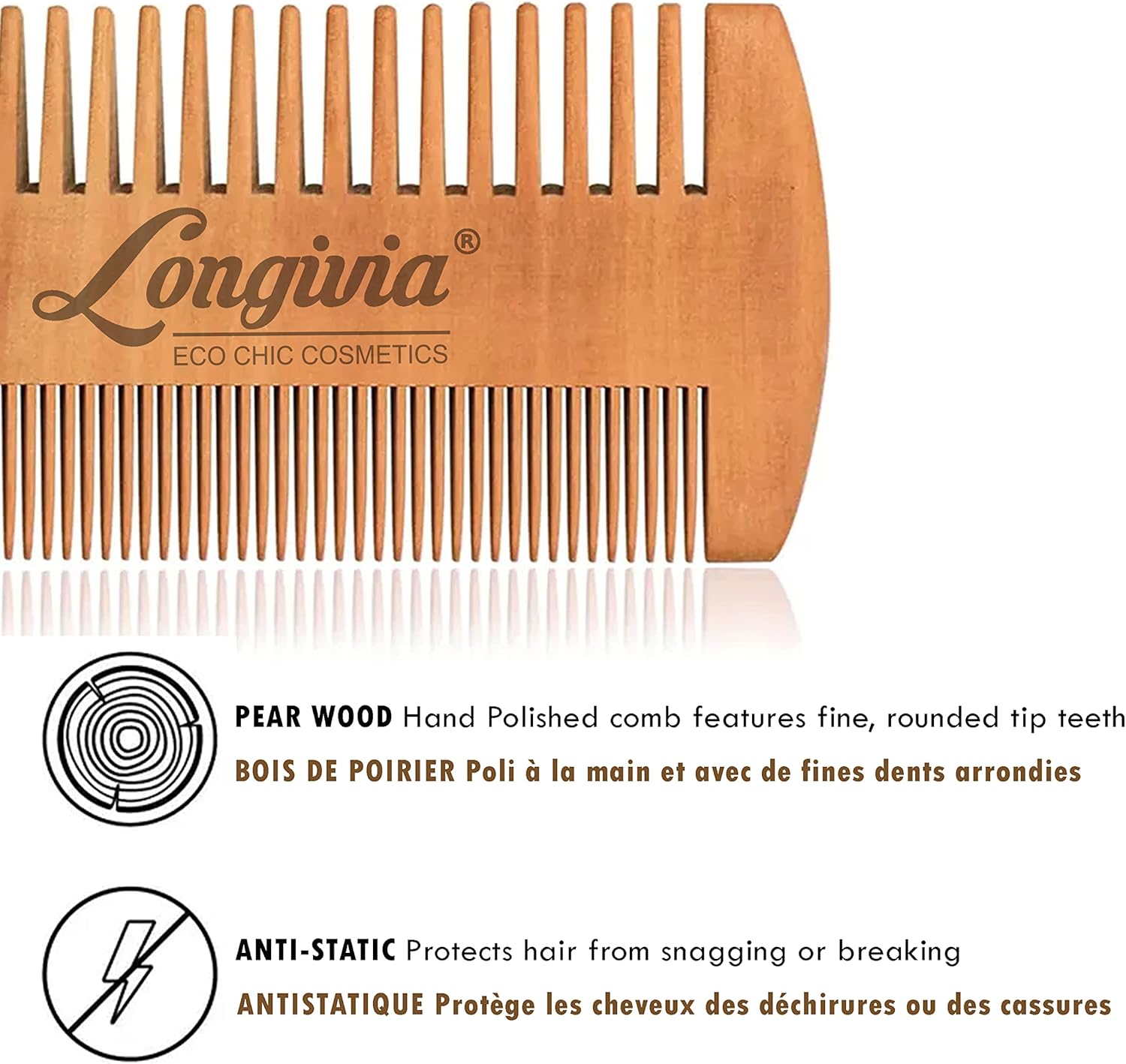 Peigne en bois pour barbe et moustache : l'outil écologique idéal pour les hommes soucieux de leur style – Image 3