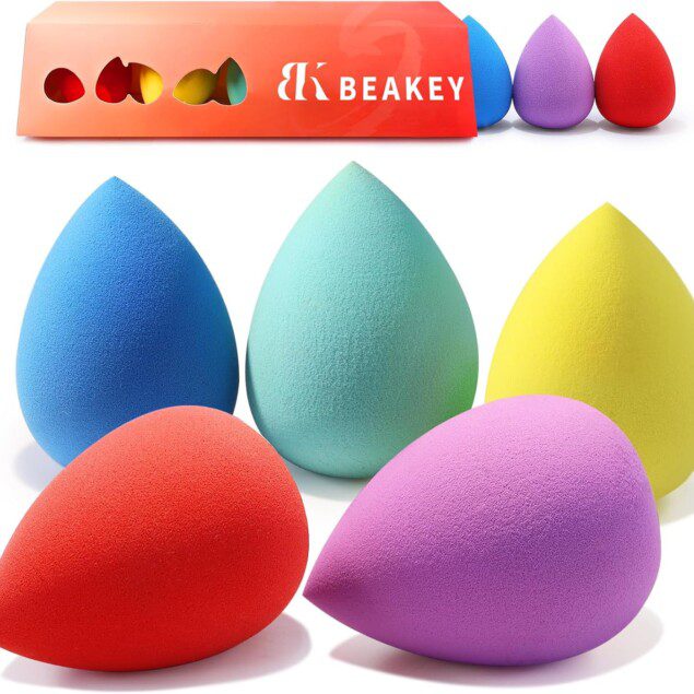 Éponges de maquillage sans latex : le lot idéal pour un teint parfait   Pour les passionnées de beauté, ces éponges multicolores s’adaptent parfaitement aux fonds de teint, crèmes et poudres.