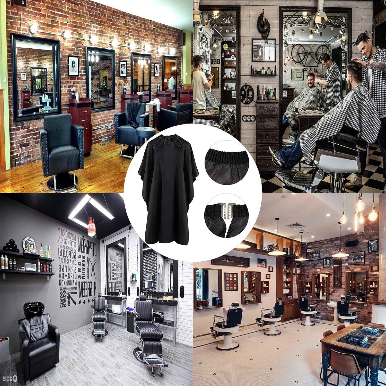 Cape de coiffure noire : l'accessoire indispensable pour les coiffeurs professionnels – Image 6
