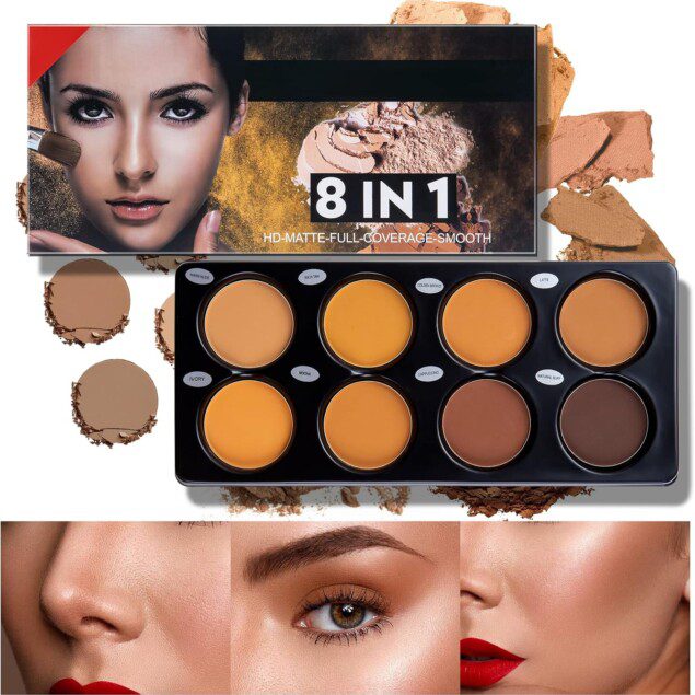 Palette de contour de 8 couleurs : le kit essentiel pour un maquillage parfait et naturel