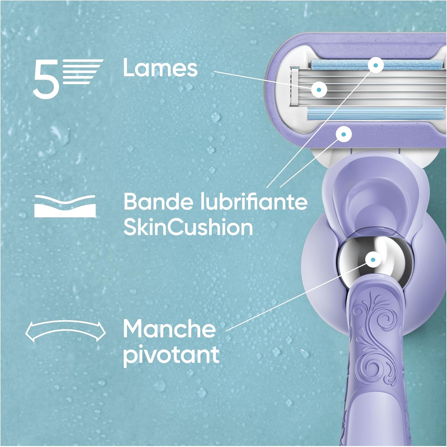 Rasoir Gillette Venus Extra Smooth pour femmes - Rasage doux et précis – Image 6
