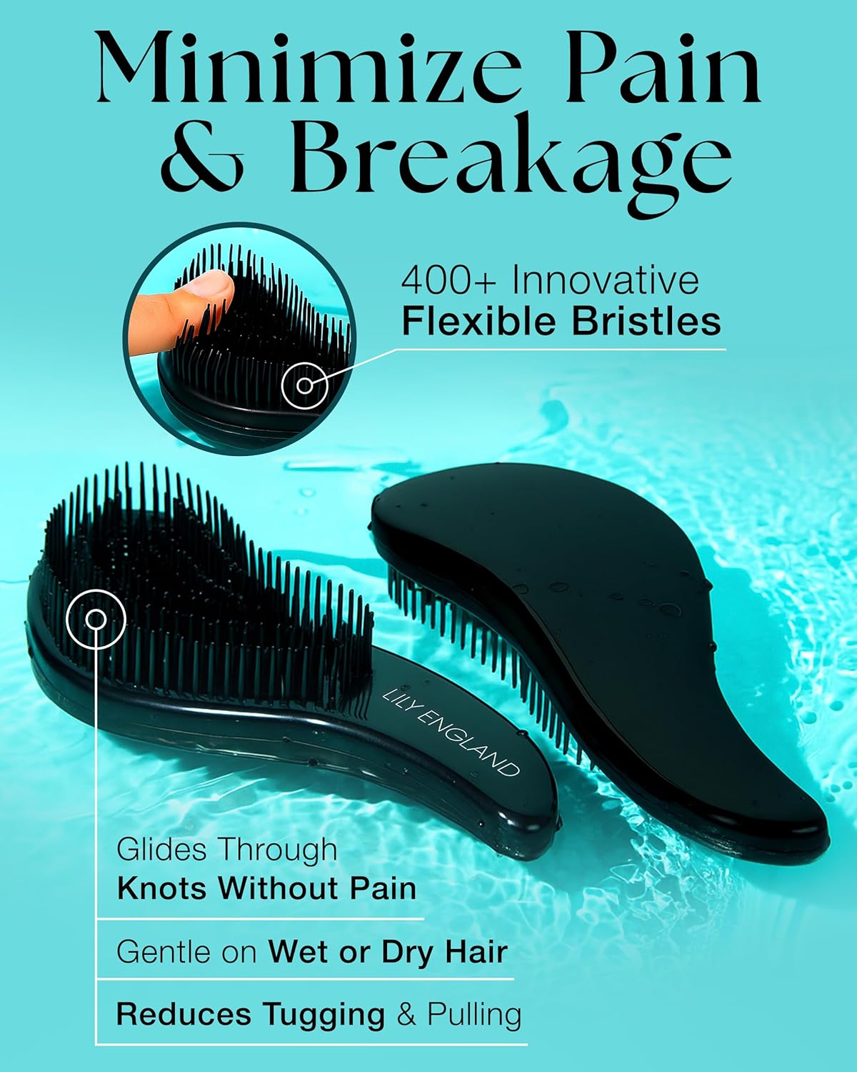 Brosse à cheveux démêlante : l’accessoire incontournable pour des cheveux éclatants et en pleine santé Idéale pour tous types de cheveux, fins ou bouclés, même pour les enfants – Image 3