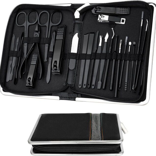 Kit coupe ongle professionnel 26 pièces : le set idéal pour une manucure parfaite en voyage