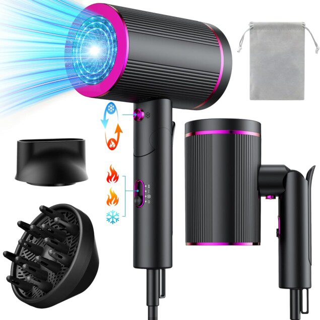 Sèche-cheveux ionique pliable 2400W : l'allié idéal pour un coiffage parfait en voyage
Compact, silencieux et efficace, il offre 2 niveaux de chaleur et 3 vitesses pour sublimer vos boucles