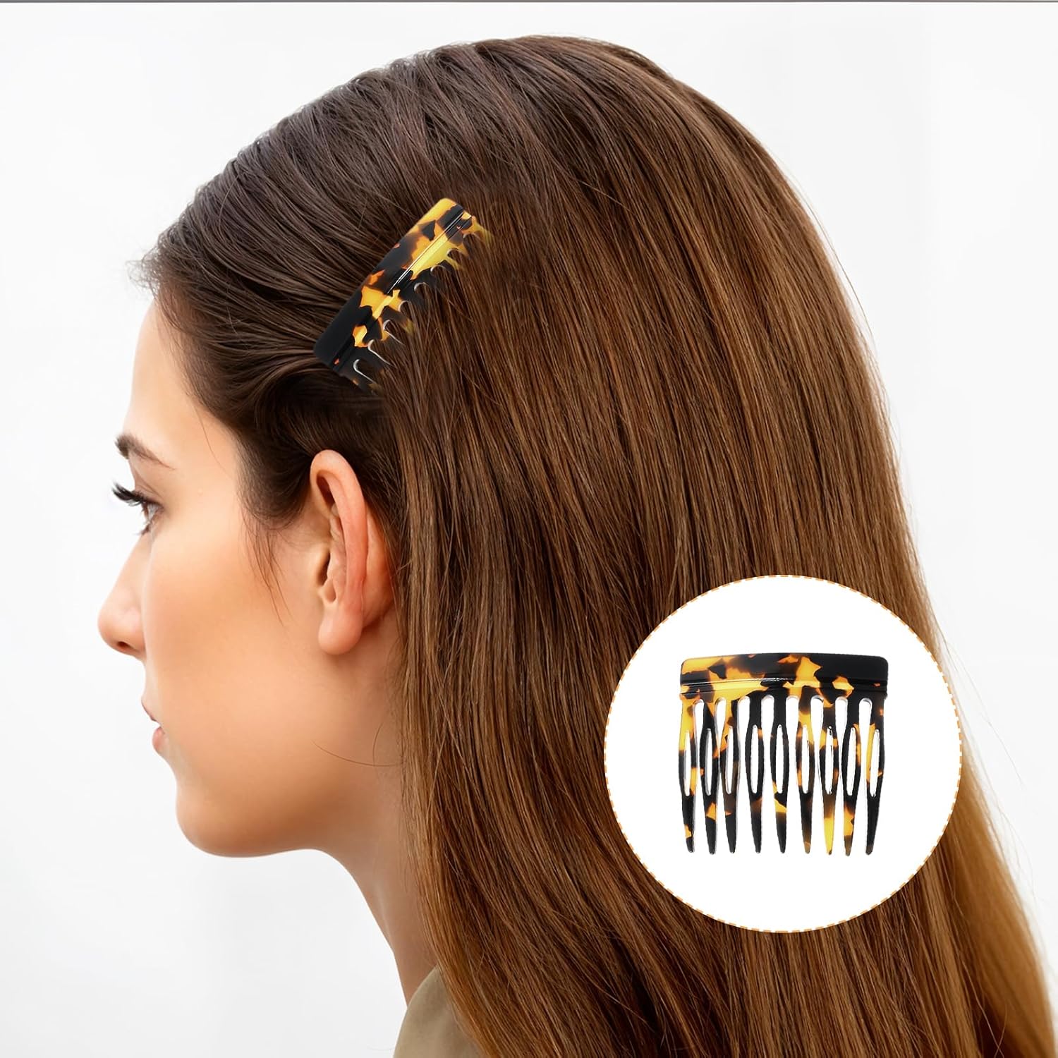 Petits peignes à cheveux français : lot de 4 accessoires élégants pour chignons raffinés chez les femmes – Image 6