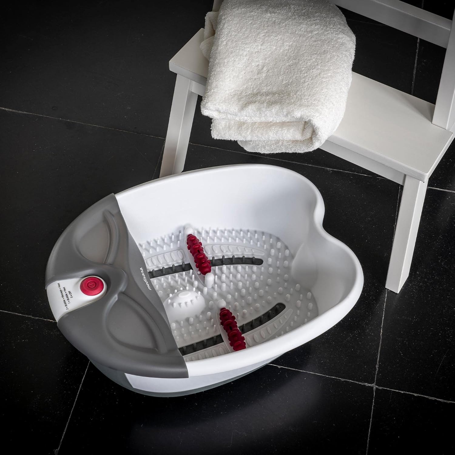 Bain de pieds bouillonnant électrique : confort et détente pour grands pieds – Image 3