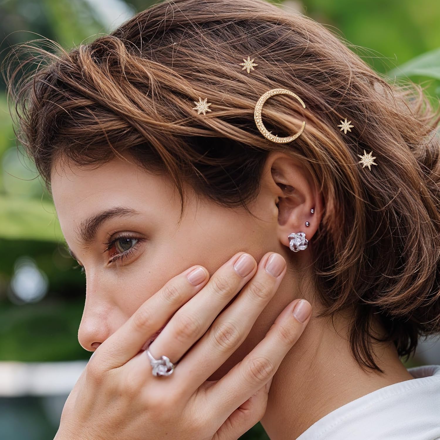 Barrettes à cheveux en métal avec strass : accessoires élégants pour mariées et soirées spéciales – Image 3