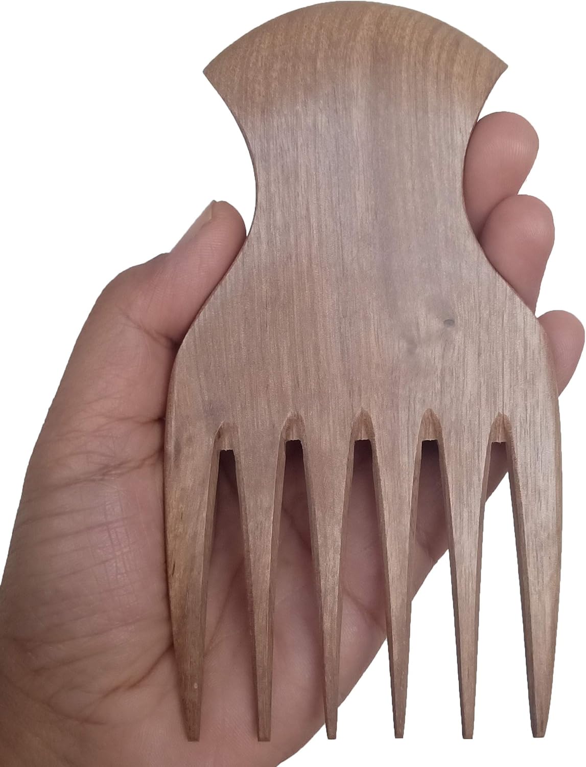 Peigne afro en bois naturel fait main : l'accessoire idéal pour cheveux épais et bouclés