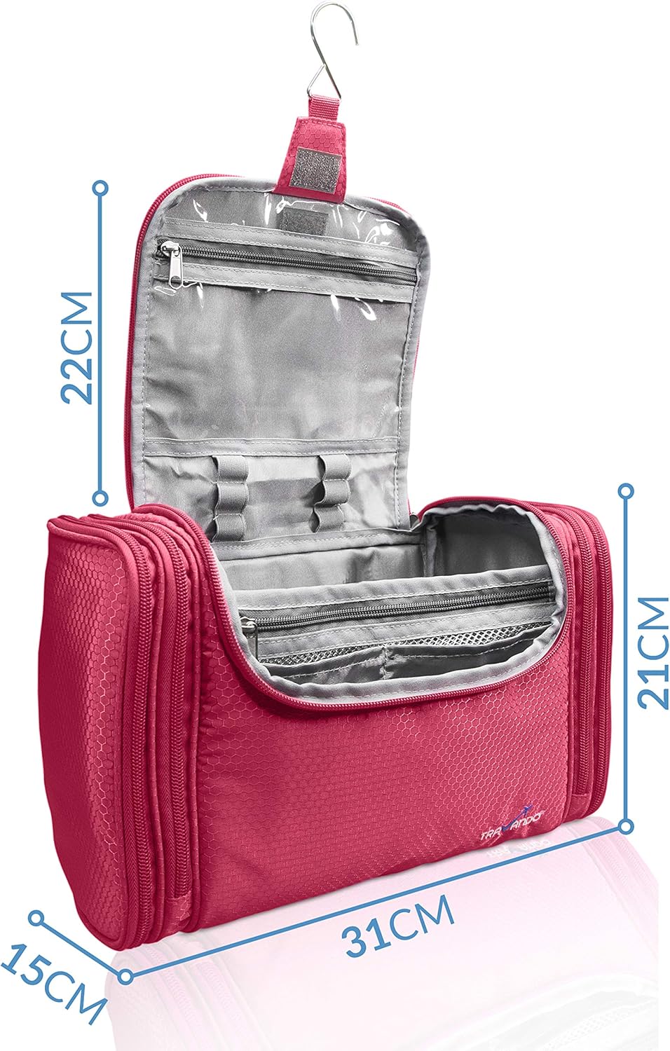 Trousse de toilette femme grand format : le sac de voyage pratique pour organiser vos cosmétiques et produits de beauté – Image 4