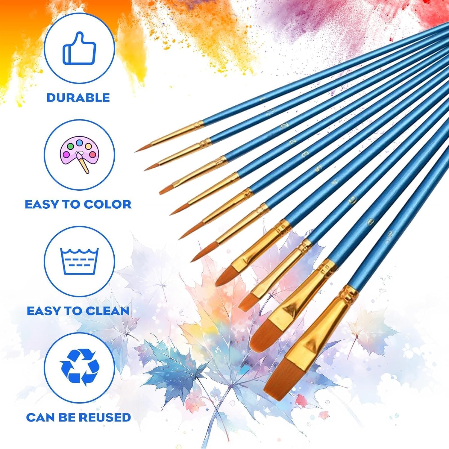 Pinceaux Peinture Acrylique : 20 Pièces Essentielles – Image 5