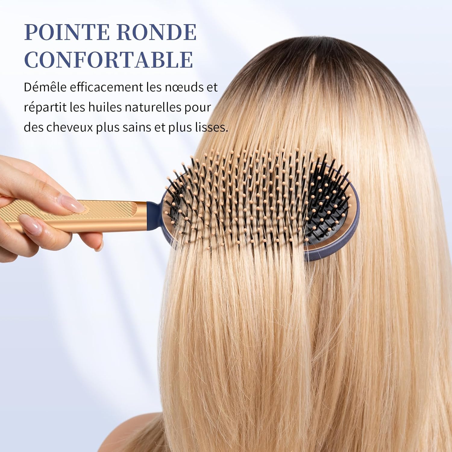 Brosse démêlante pour cheveux longs ou bouclés : réduisez les enchevêtrements et la casse pour toute la famille – Image 2
