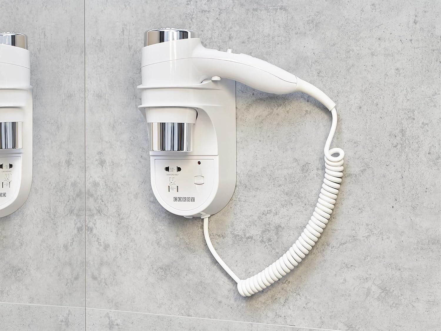 Sèche-cheveux mural Corby Kendal 1600 W : pratique et élégant pour les salles de bain modernes – Image 2