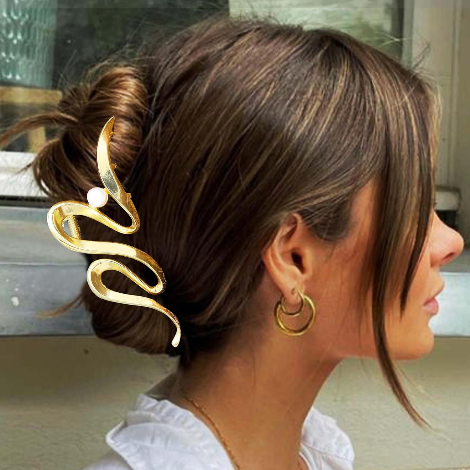 Pinces à cheveux en métal doré avec perles : le lot idéal pour sublimer votre coiffure – Image 5