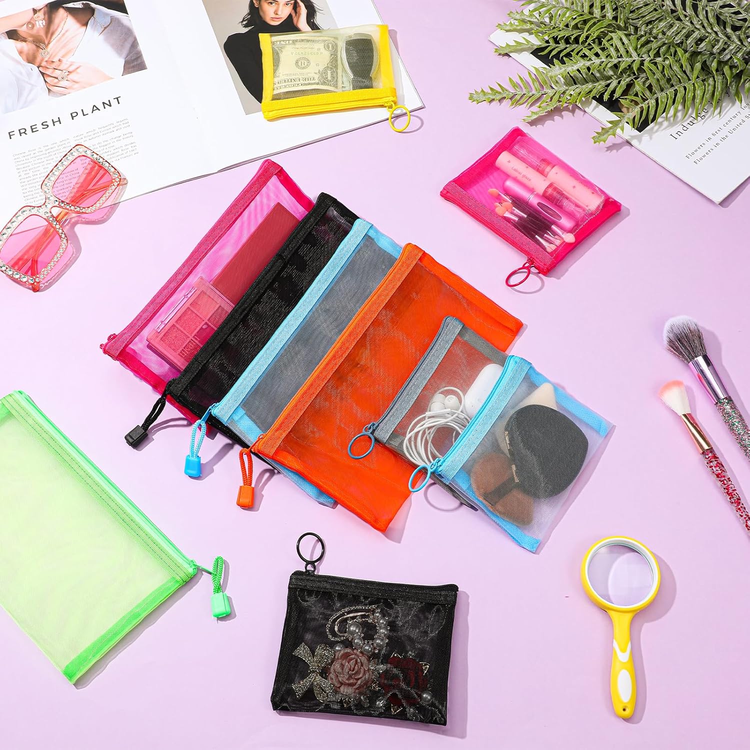Petites trousses de maquillage : idéal pour les femmes en déplacement, rangement pratique et élégant – Image 5