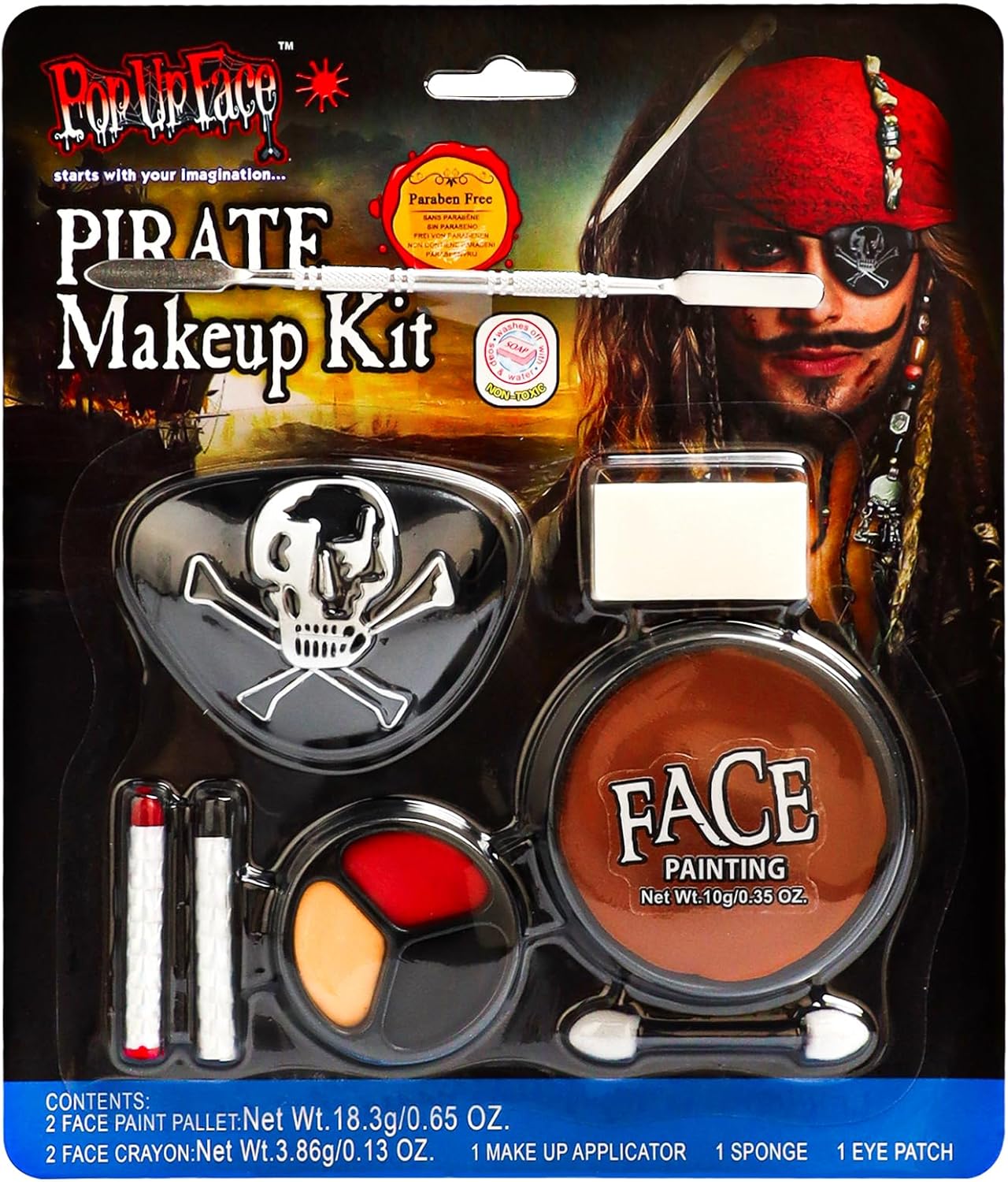 Kit maquillage Halloween pirate : l'ultime solution pour enfants et adultes lors de vos soirées déguisées