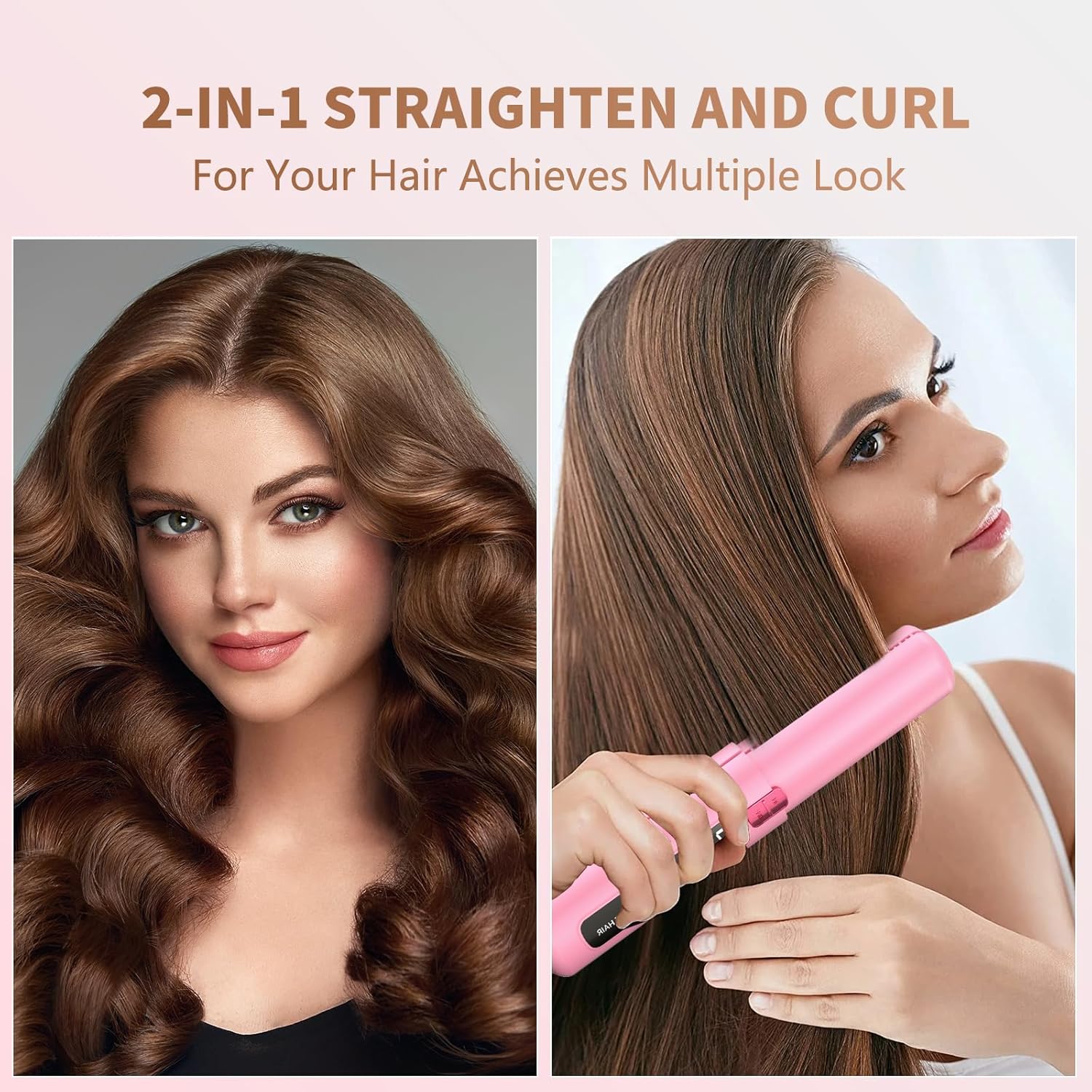 Fer à lisser sans fil : lisseur boucleur 2 en 1 portable pour des cheveux impeccables en voyage – Image 5
