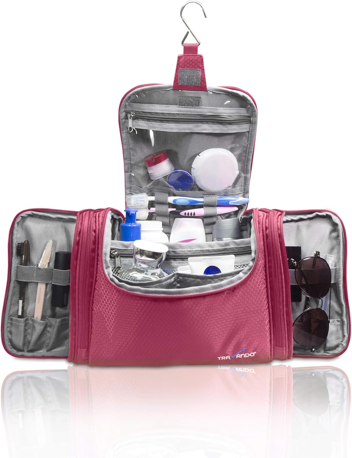 Trousse de toilette femme grand format : le sac de voyage pratique pour organiser vos cosmétiques et produits de beauté – Image 2