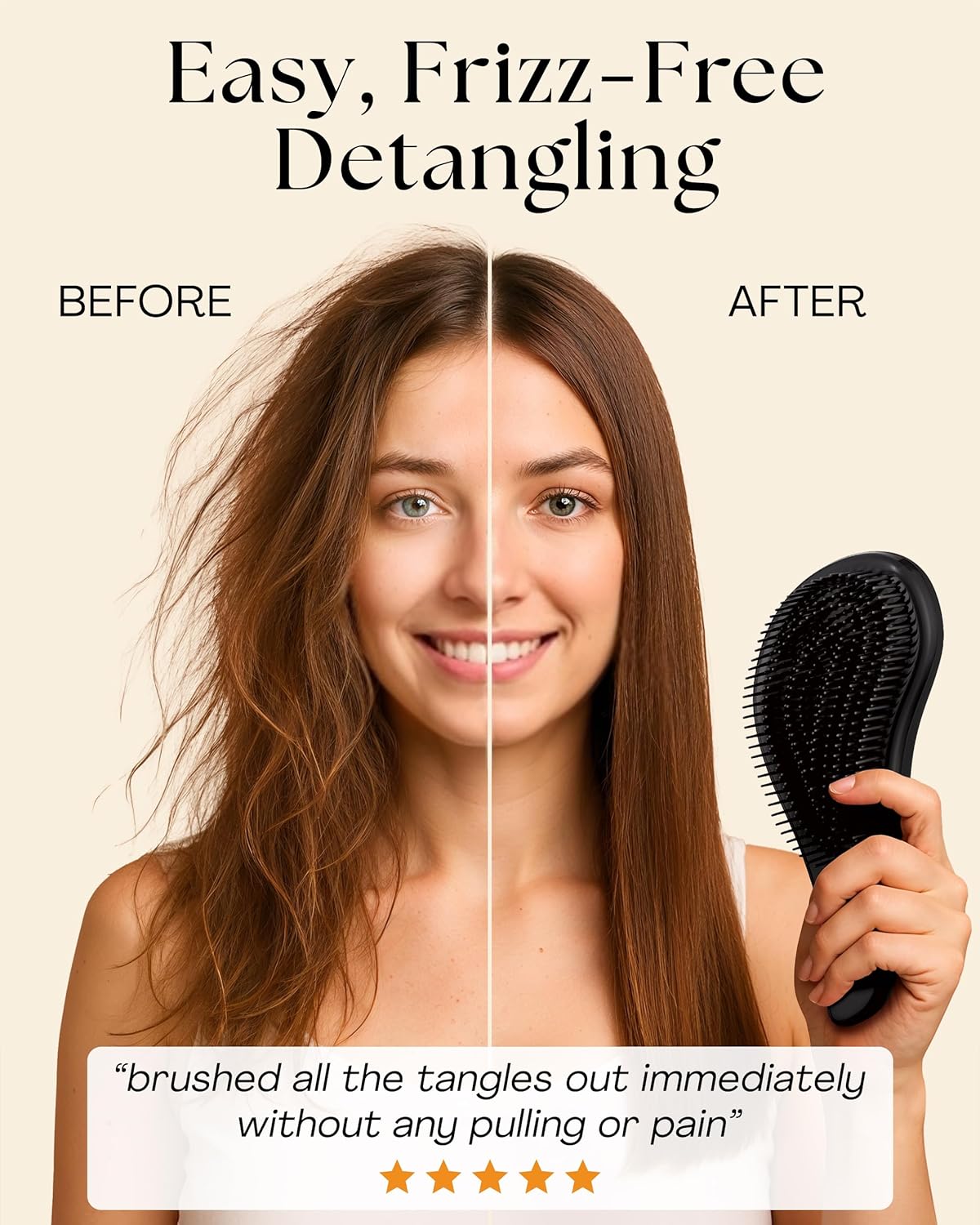 Brosse à cheveux démêlante : l’accessoire incontournable pour des cheveux éclatants et en pleine santé Idéale pour tous types de cheveux, fins ou bouclés, même pour les enfants – Image 2