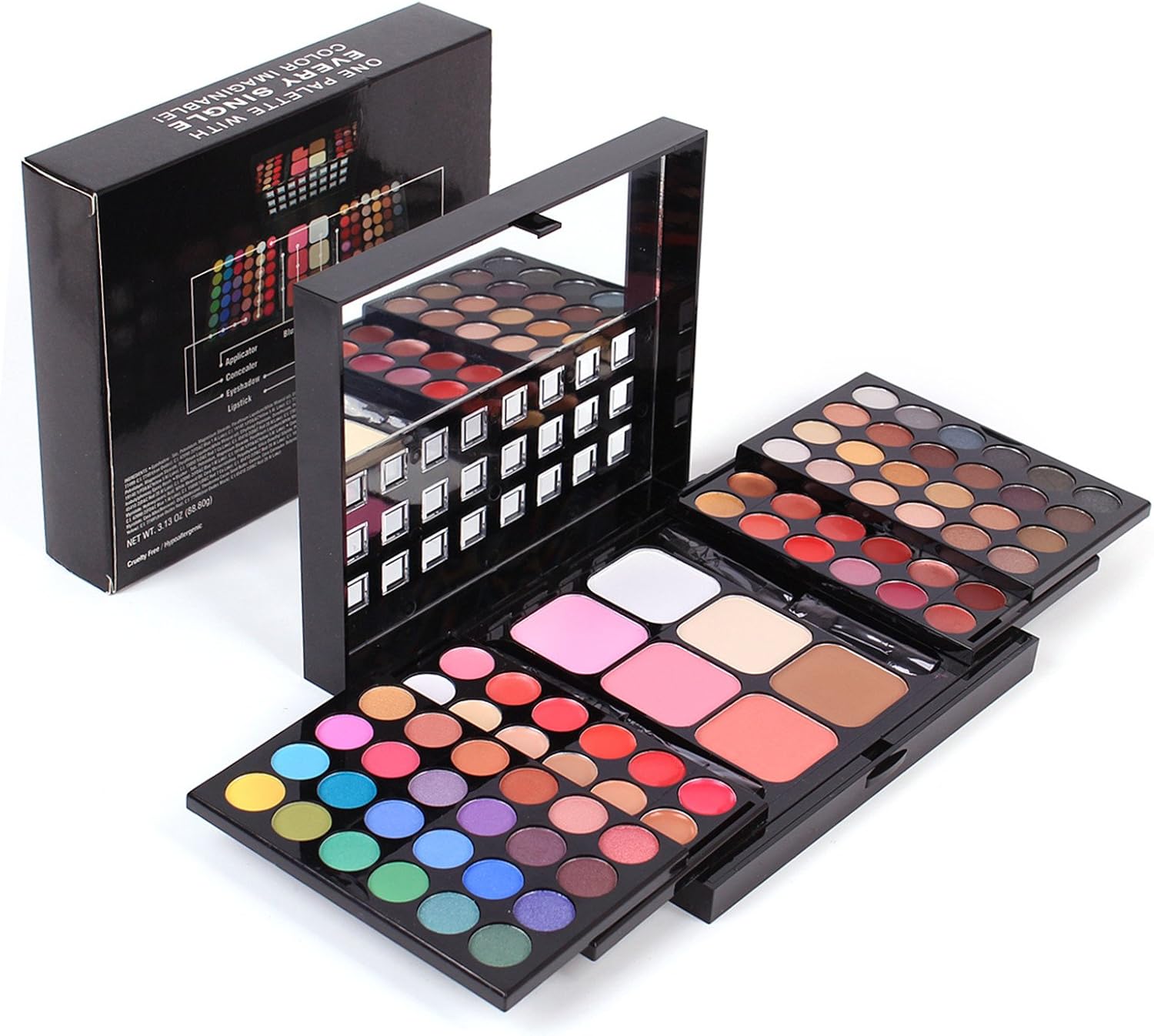 Palette de maquillage 78 couleurs : le kit idéal pour les femmes passionnées de beauté avec des ombres ultra pigmentées et des rouges à lèvres éclatants – Image 2