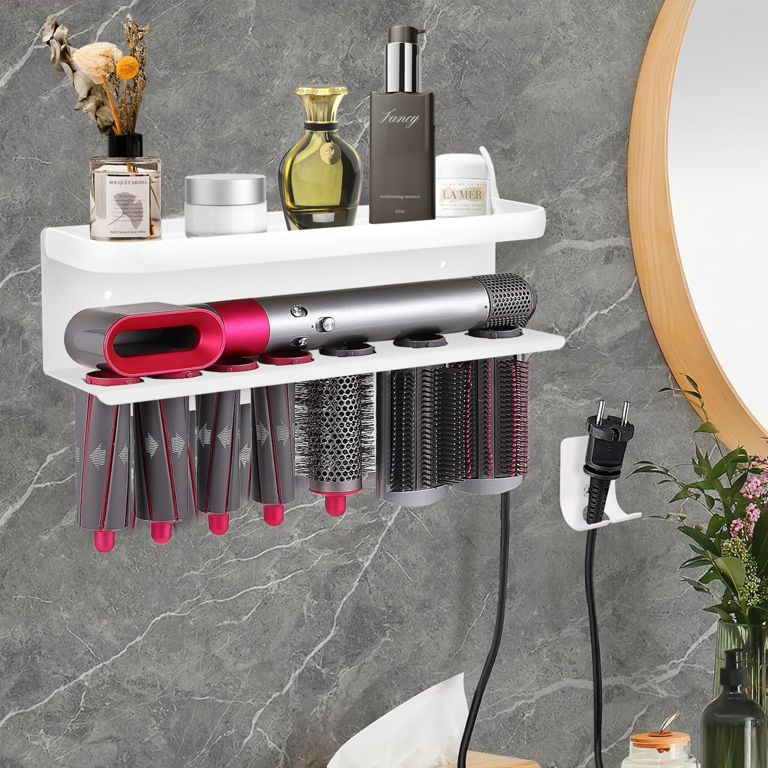 Support 2 en 1 pour Dyson Airwrap : l’accessoire indispensable pour une salle de bain élégante et organisée – Image 5