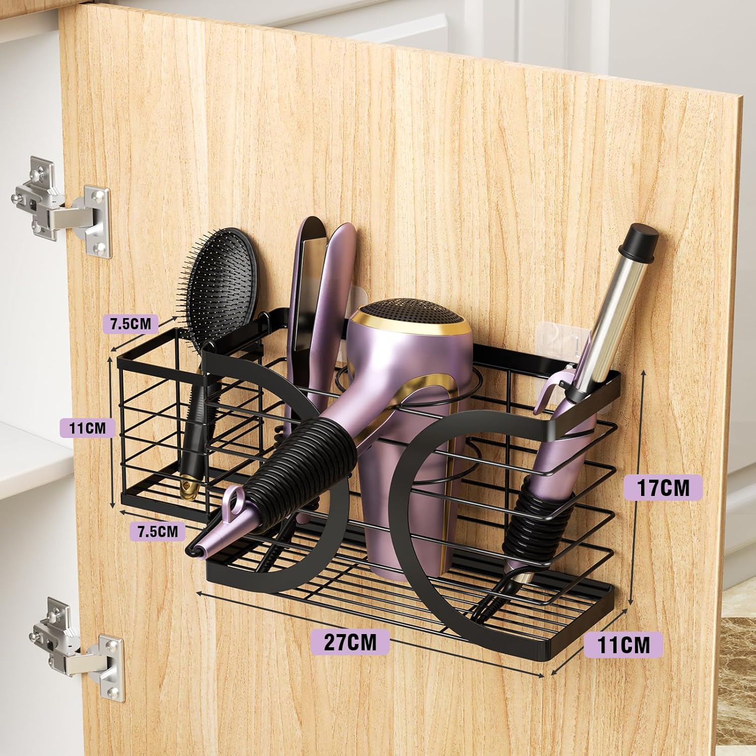 Support Élégant pour Sèche-Cheveux et Accessoires – Image 3